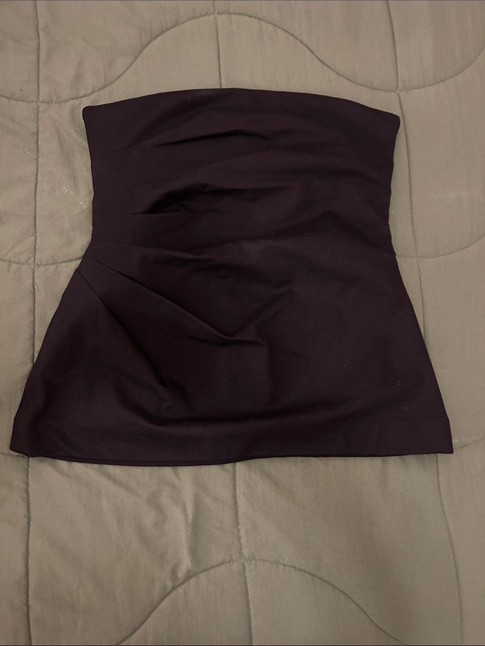 Strapless Ruched top- black